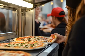 Fresh Pizza at Food Stall