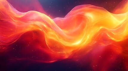 Abstract fiery cosmic wave design art