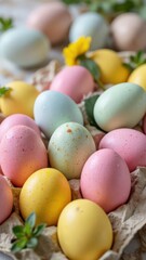 easter eggs in a basket