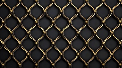 Fototapeta premium Decorative metal wall design featuring intertwining patterns and elegant shapes