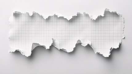 Torn paper with grid pattern reveals blank space for notes or creative ideas