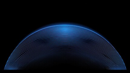 Abstract Blue Arc: Digital Art