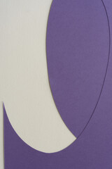oval cutout and oval stencil both in purple on gray