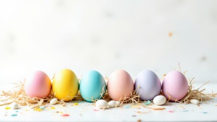 easter eggs in a basket