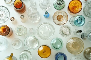 Circular Arrangement of Glass Containers