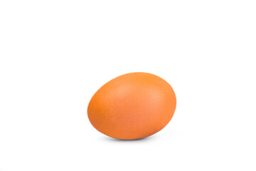 Brown egg on a white background.