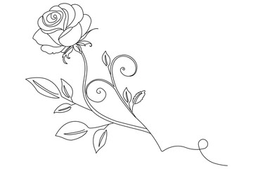 Rose line art drawing Images illustration collection Free Vector

