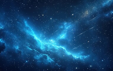 Celestial Nebula: A Symphony of Stardust and Shooting Stars