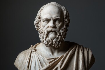 Marble Bust of Socrates, Ancient Greek Philosopher