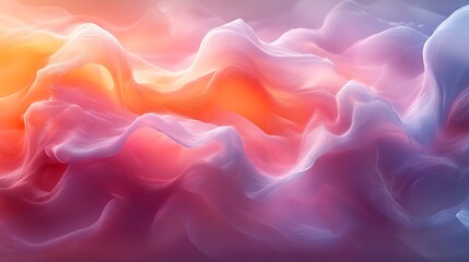 Obraz premium Abstract Pink Orange and Purple Wave Forms