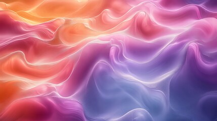 Obraz premium Abstract Pastel Waves of Color Flowing Smoothly