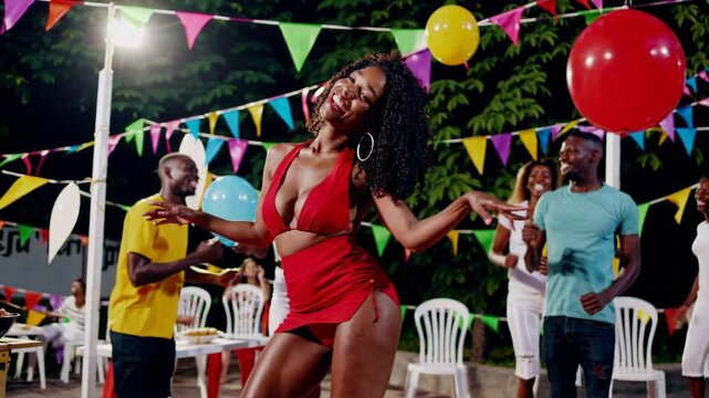 Woman Expressing Joy Through Dance