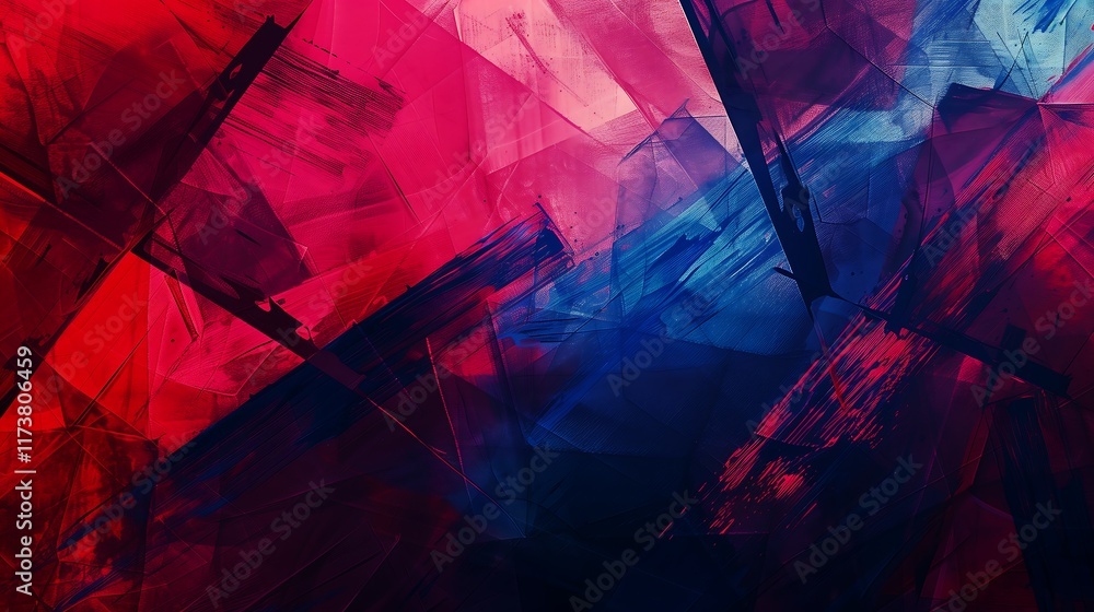 Aufkleber abstract background with angular structures in sharp shapes in dark colors