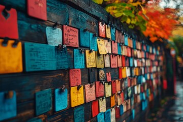 Obraz premium View of a misty valley at sunrise with soft colors in the sky