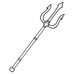 trident illustration hand drawn outline vector © Fathur Kiwon