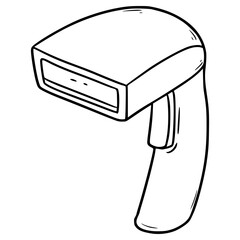 price scanner illustration hand drawn outline vector