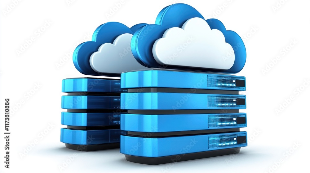 Aufkleber cloud computing data servers: secure & reliable online storage