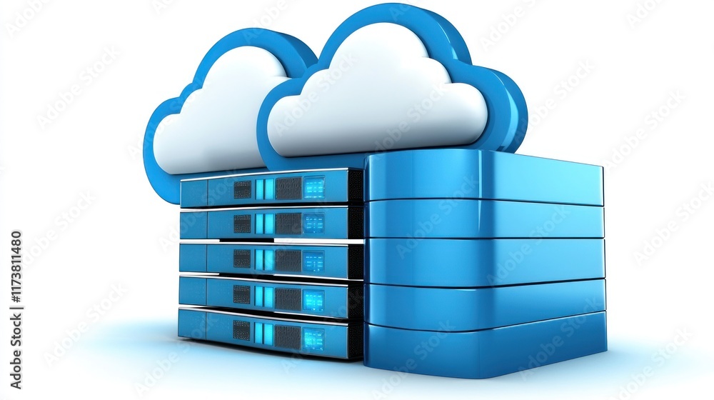 Poster cloud computing servers: digital storage and network infrastructure