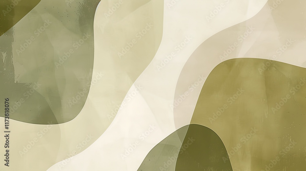 Poster a decent abstract background with shapes in earthly tones
