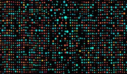 Fototapeta premium A mesmerizing pattern of glowing, circular dots arranged