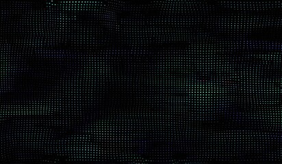 A mesmerizing pattern of glowing, circular dots arranged