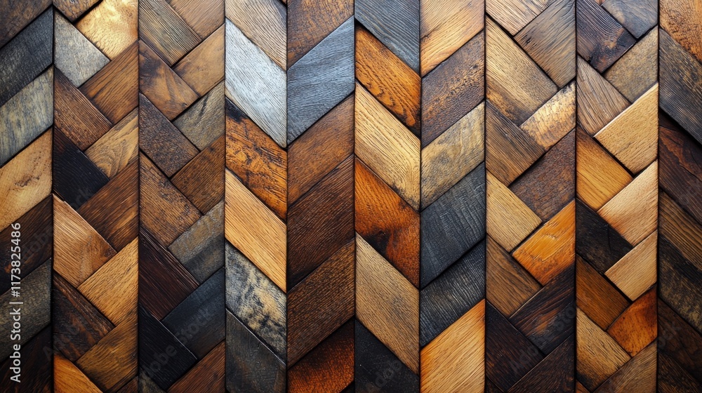Aufkleber artistic patterns of herringbone wood flooring create a warm and inviting atmosphere for any interio