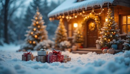 christmas tree with gifts