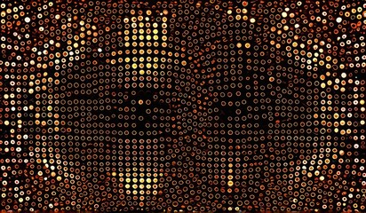 A mesmerizing pattern of glowing, circular dots arranged