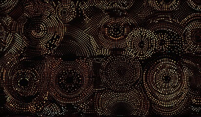 A mesmerizing pattern of glowing, circular dots arranged