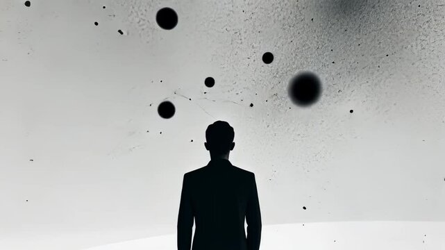 Anonymous Businessman Silhouette in Suit Vector Illustration