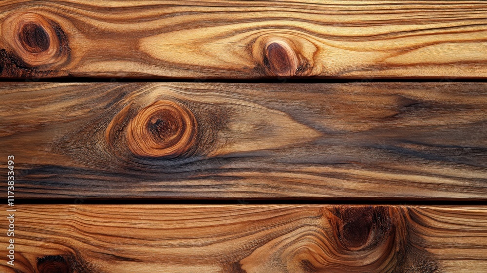 Poster natural grain patterns of polished wood planks create a warm and inviting atmosphere in a cozy indoo
