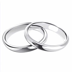 Fototapeta premium wedding rings on white