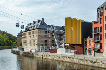 Landscape in the city of Namur with building