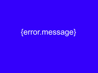 Error message
