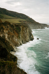 Big Sur, California, coastline, vintage, 35mm film