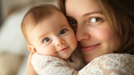 Infographic on Mother Baby with a focus on important facts and practical applications--ar 16:9