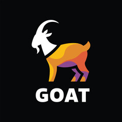Goat vector illustration. A goat cartoon character illustration. cute goat cartoon clipart, animal in flat style. Farm animals concept, rural farming. Cute Goat vector