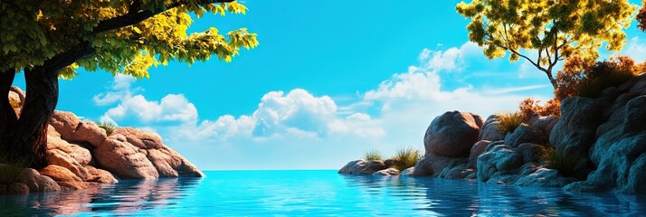 photo of tropical summer vacation