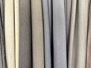 Explore a selection of elegant fabric textures in soft muted tones