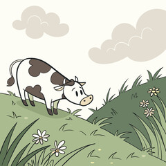 cow on the meadow