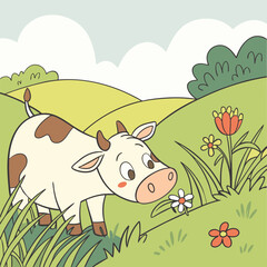 cow in the meadow