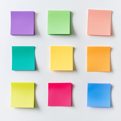 Fototapeta premium Visualize, Plan, and Conquer: Vibrant Color-Coded Sticky Notes