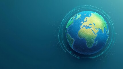 Fototapeta premium Colorful globe illustration on a modern abstract background.