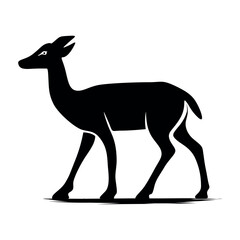 Deer silhouette vector. Silhouette of a deer. 