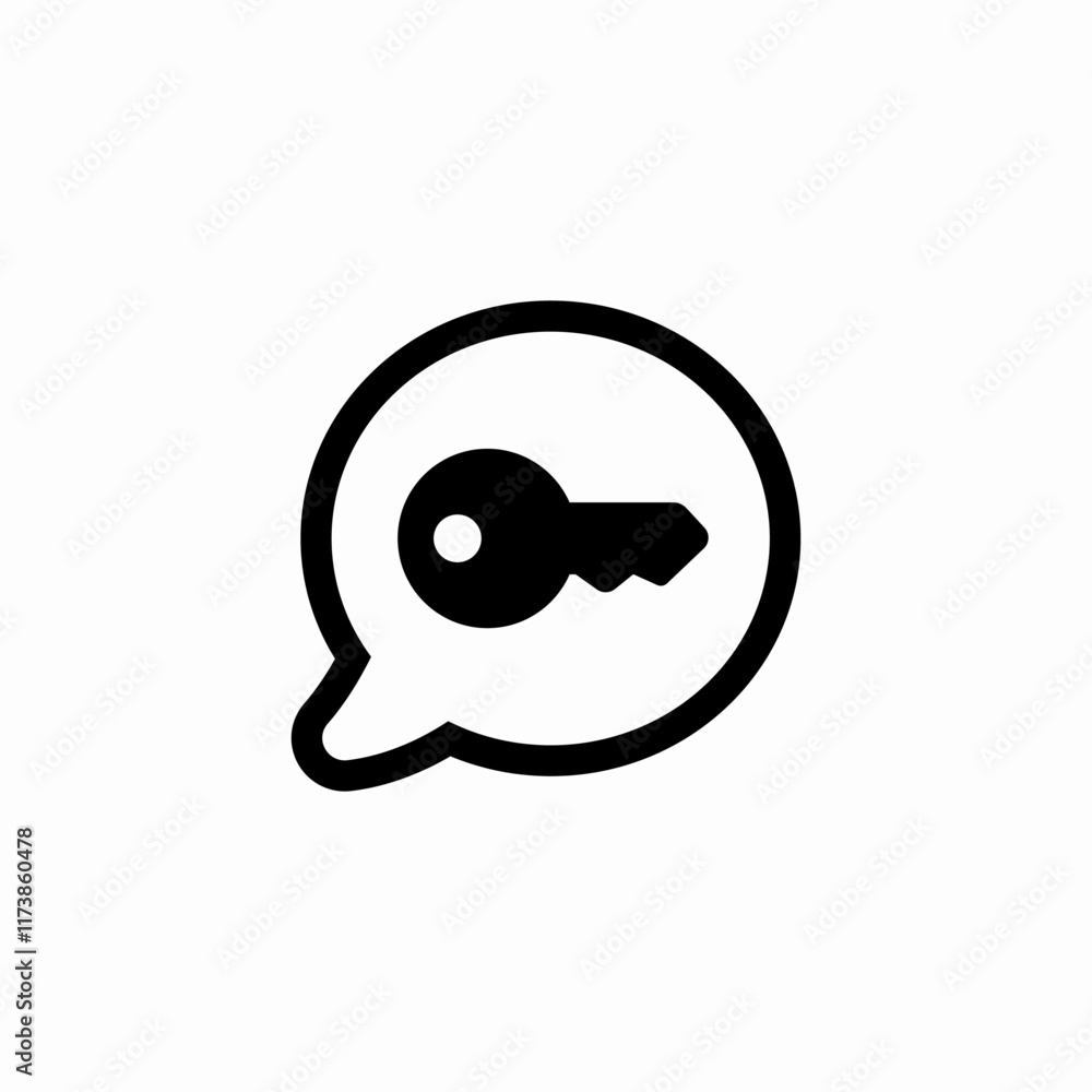 Poster access key security login icon vector sign