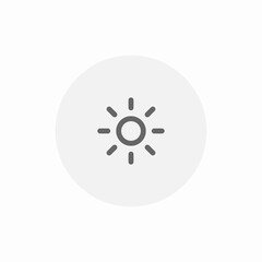 Brightness light adjustment control icon vector sign