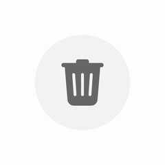 Delete remove trash bin icon vector sign