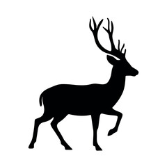 Deer silhouette vector. Silhouette of a deer. 