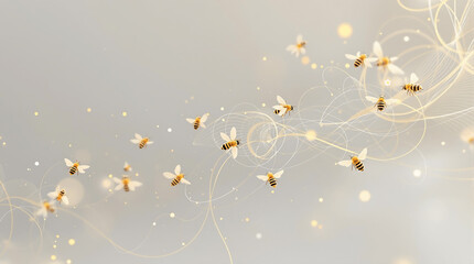  Bee-Inspired Abstract Drawing Background