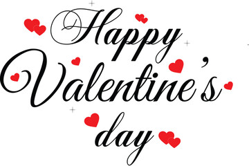 Happy Valentines day text Lettering  design
